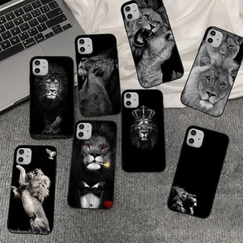 Animals The Lion Phone Case for iPhone 8 7 6S Plus X 5S SE 2020 XR 11 12 mini pro XS MAX