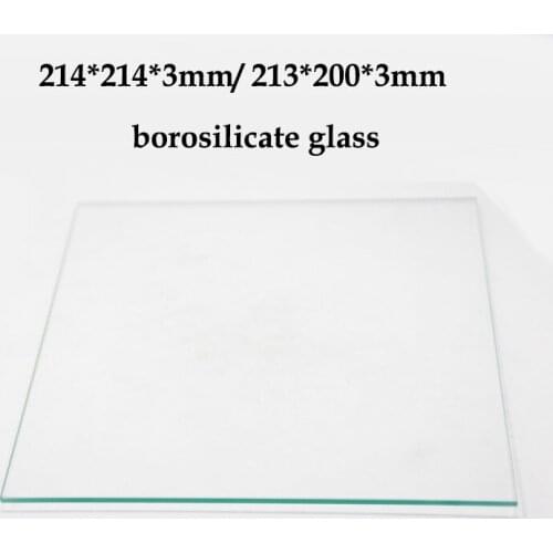 3D Printer parts 214x214x3mm/213x200x3mm Borosilicate Glass Build Plate for Reprap Prusa heated bed