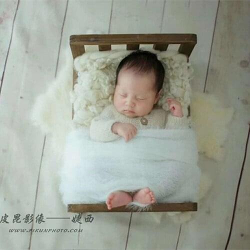 Newborn baby Fluffy wrapJersey wrap photography props Newborn swaddle sack fabric layer photo props