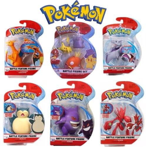 Pokemon Figures Can Move Gengar Aerodactyl Scizor Kawaii Snorlax High-Quality Perfectly Reproduce Anime Childrens Gifts