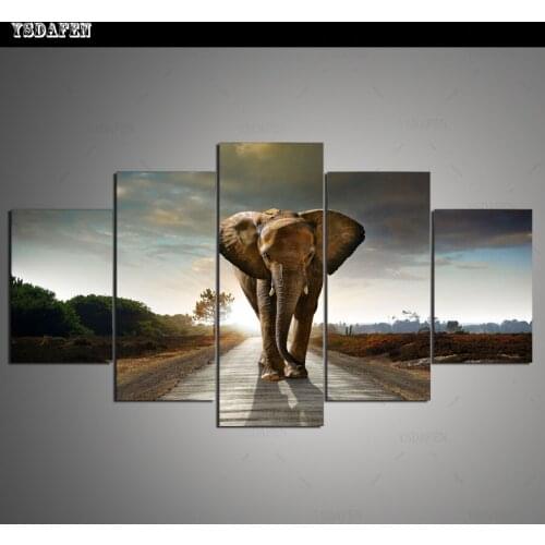 HD Printed Painting Canvas Printing Elephant painting Room decor print poster picture canvas Framed Art HG-140