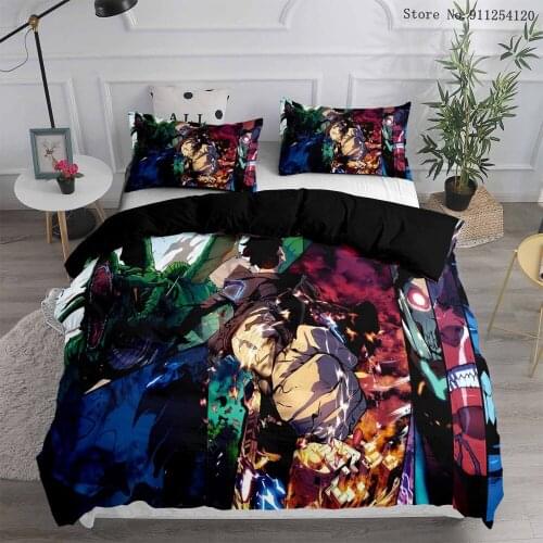 Comics Solo Leveling Bedding Sets 2/3 Piece Kids Cartoon Bed Cover Single Double Queen King Bedclothes Manga Anime Bed Linen Set