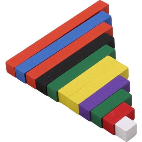 Hot Sale Wood Materials Wooden Math Toys 1-10cm Number Sticks Colorful Ascending Count Stick Preschool Education Christmas Toys