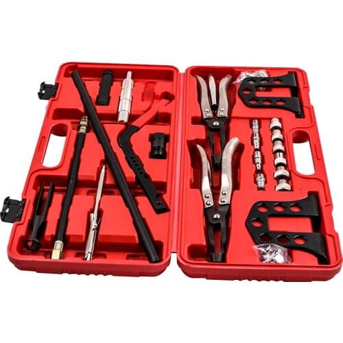 Pro Cylinder Head Service Set Car Valve Spring Compressor Removal Installer Tools Kits