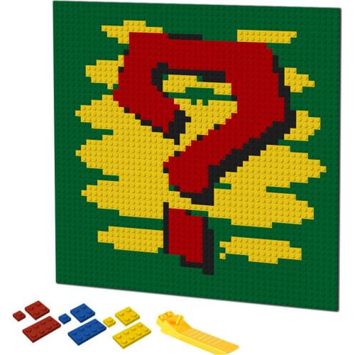 MOC DIY Set Question Mark Mosaic Pixel Art Decorative Pop Painting By Numbers Assembly Building Blocks Toys House Creative Gift