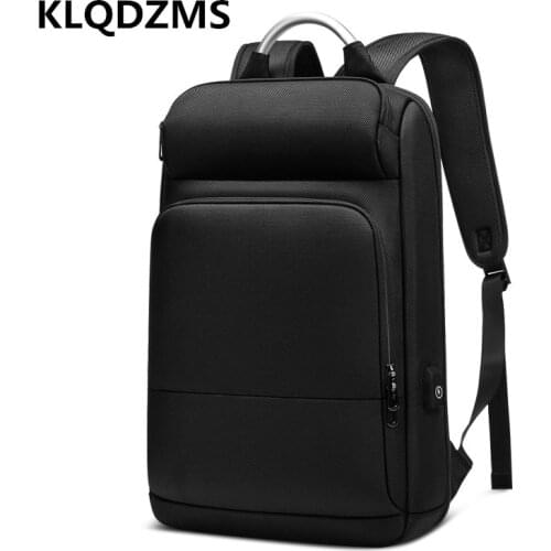 KLQDZMS Men Business Travel Backpack Easy To Carry Storage 15.6 Inch Computer Luxury Shockproof Handbag High Quality Bags
