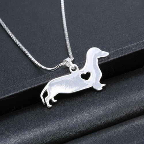 2021 New Alloy Necklace For Women Man Cute Hollow Out Dog Pendant Necklace Engagement Jewelry Gift