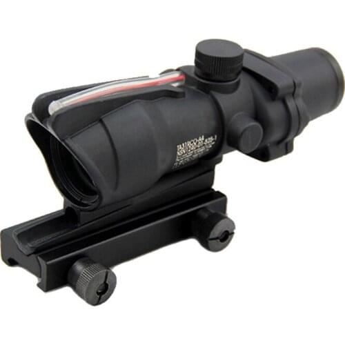 ACOG 4x32 Fiber Illumination Source Optical Scope Red or Green Fiber Optics Reflective Coating Weaver Riflescopes For Hunting