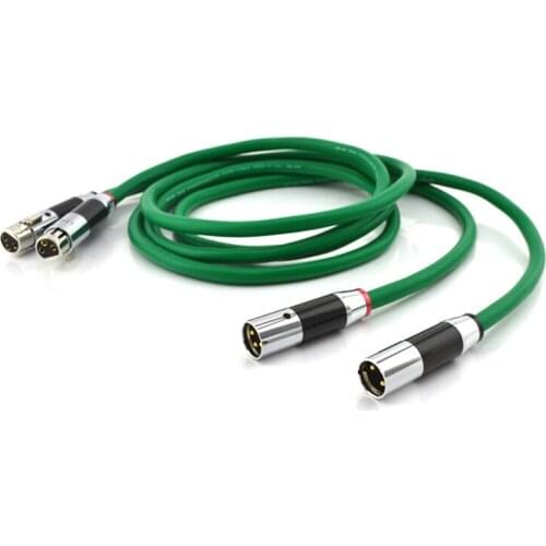 Pair 1.5M HIFI 4N Copper XLR Interconnect audio cable，Carbon Fiber XLR plug Signal cable