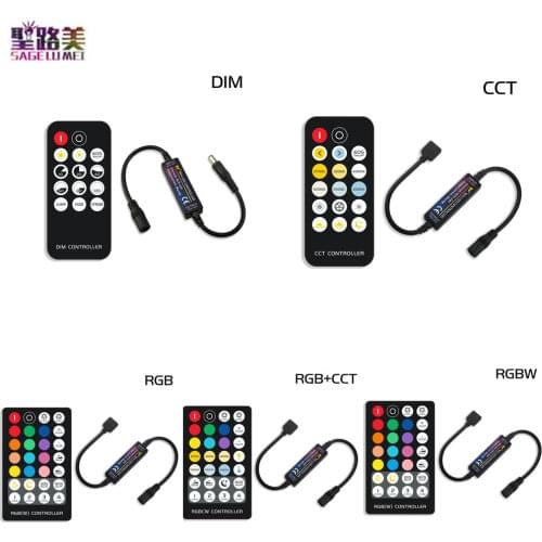 RF Wireless Remote 14/17/21/28Key LED Light Strip Controller for DC5-24V Single Color/CCT/RGB/RGBW/RGB+CCT LED Light Controller