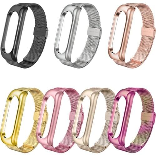 BOORUI My Band Strap 5 Stainless Steel Strap Mi Band 4 Luxury Metal Belt For Xiaomi Mi Band 5 4 3