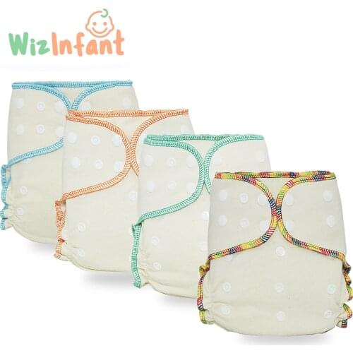 Wizinfant Christmas Hemp Cotton Cloth Diapers Eco-Friendly Baby Diapers Ecological Adjustable Nappy Reusable Fit 5-15KGs Girls