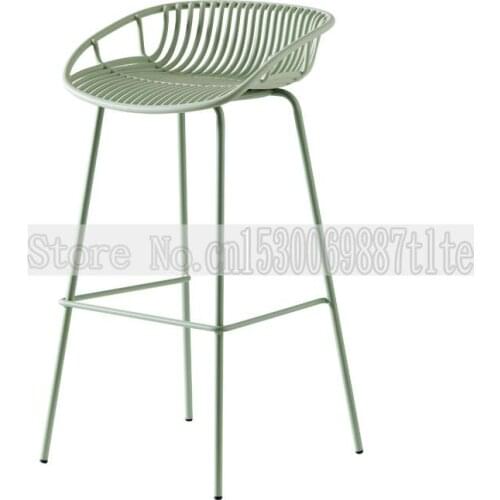 North Europe Ins Outdoor Milk Tea Shop Bar Chair Bar Chair Door Tieyi Net Red Chair Bar Chair High Chair Front Desk Chair