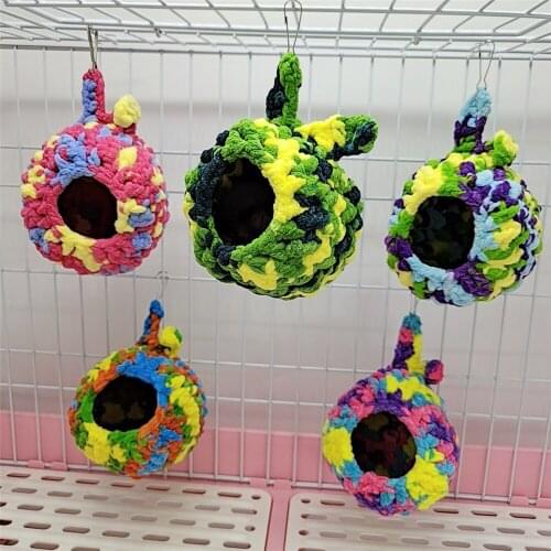 Wool Knitting Pet Winter Keep Warm Hammock Cages Nests Bed for Small Animals Pet Guinea Pig Hamster Squirrel Ferret Hedgehog