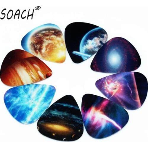 SOACH 50PCS 1.0mm high quality guitar picks two side pick Universe Planet picks earrings DIY Mix picks guitar