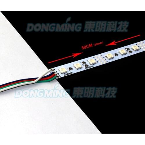 5 pcs/lot RGB LED bar light 36Leds 5050 SMD 50cm With aluminum u profile And Milky PC Cover 12V kitchen led under cabinet light