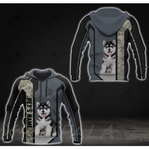 PETS NAME I LOVE HUSKY 3D Printed Man Female Zipper Zip Up ZIPPED HOODIE Pullover Sweatshirt Hooded Jersey Tracksuits