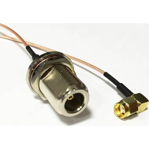 WIFI antenna adapter RP SMA male RA switch N type female bulkhead RF coax cable RG178 15cm wholesale
