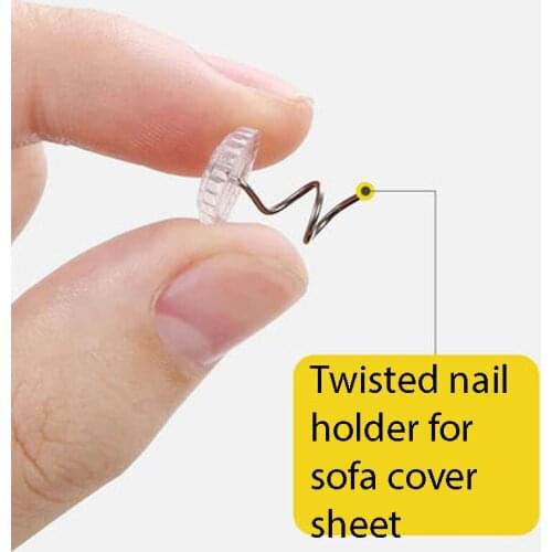 Twist Nail Sofa Cushion Blanket Cover Gripper Holder Attachment Non-Slip For Sofa Cover Bed Sheet