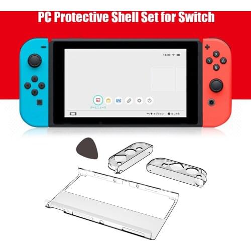 Protective Case Dustproof Hard Cover Shell For Nintendo Switch OLED Detachable PC Transparent Fit Left/Right Handle Host