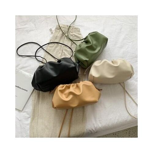 Soft PU Leather Womens Bag Single Shoulder Bags Fashion Magnetic Buckle Dumpling Bag Female Handbag Day Clutches Bags 2020 New