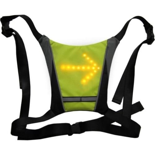 New 2019 LED Wireless Cycling Vest 20L MTB Bike Bag Safety LED Turn Signal Light Vest Bicycle Reflective Warning Vests with Remo