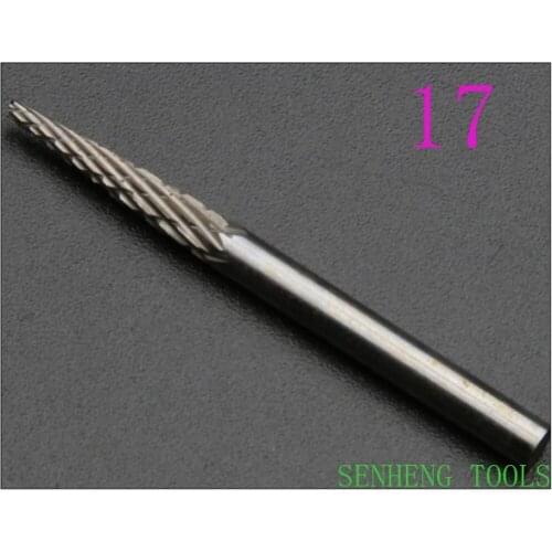 1piece 17# 3x3mm Tungsten carbide rotary burrs grinding head wheel for metal cutters
