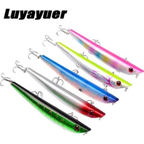 17g/12cm Artificial Fishing Lure Hard Classic Plastic Bait Big Fake Fish Lures Sea Long Shot Sea Fishing 3D Eyes Hard Lures