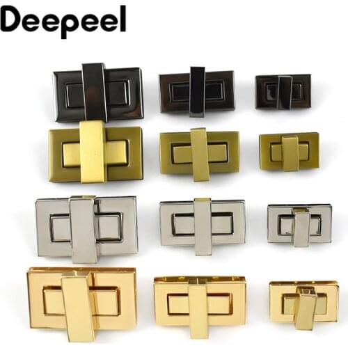 2pcs Deepeel Metal Turn Twist Lock Buckles for DIY Handbag Bag Purse Hardware Closure Clasp Bags Latch Parts Accessories BF616