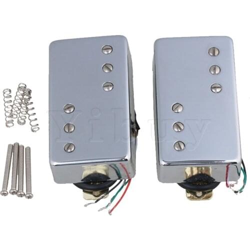 Yibuy 2pcs Silver 7.2K 15K Double Coil Humbucker Pickups Without Frame for Electric Guitar