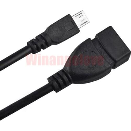 2000pcs Micro USB Host Cable OTG 10cm 5pin mini usb cable for tablet pc mobile phone mp4 mp5 Smart Phone black color