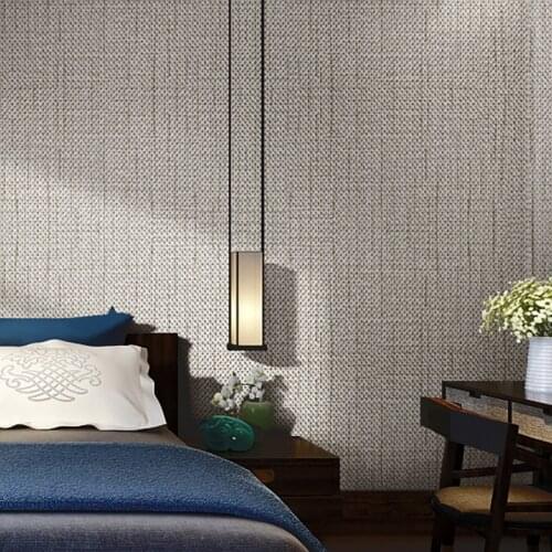 Beibehang High Quality Linen 3D Wallpaper Pure Color Gray Living Room Bedroom Wallpaper papel de parede wall paper home decor