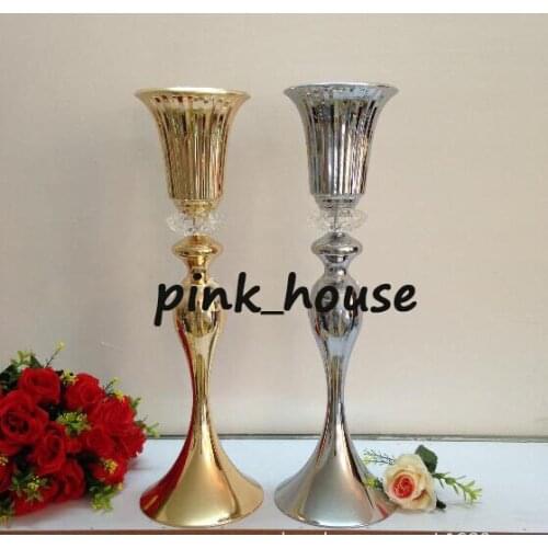 50cm Tall Gold Wedding Flower Vase Flower Stand Table Centerpiece