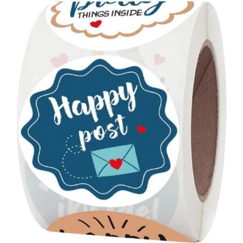 500pcs Mail Stickers Small Business 3.8cm Post Package Labels Thank You for Your Order Sticker for Envelope Card Gift Decoration