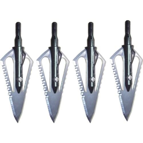 6pcs Hunting Arrowhead 100Gr Steel Broadhead Arrow Point Target Shooting Tips Crossbow Compound Recurve Bow Head
