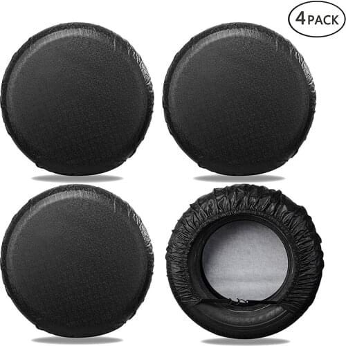 4pcs High Elastic Car Wheel Tyre Covers UV Resistant Waterproof for 27-29'' Dia Tires, with Storage Pouch