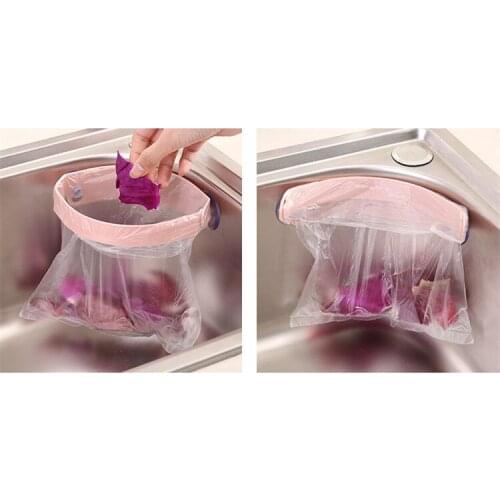 Kitchen Suction Cup Sink Trash Bag Holder Clip-on Deodorant Trash Bag Holder kitchen stuff kitchen accessories organizer