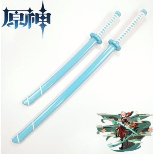 Game Genshin Impact Kazuha Sword Anime Role Playing Props Weapons for Halloween Christmas Party Game Fans Gift