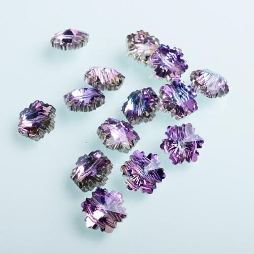 Hot sales 14mm Snow Shape Ausrian Crystal Beads for Jewelry Glass Beads