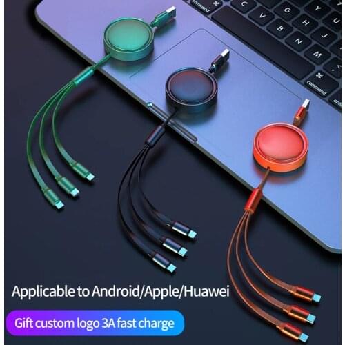 Maiduo One With Three Data Lines, Fast Charging, Retractable Line, Charging Line, Three-in-one Data Line