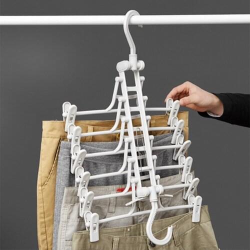 Multifunctional trousers rack, multi-layer trousers rack, trousers hanger, household trousers, wardrobe, storage pants rack