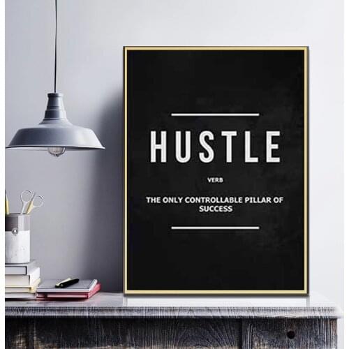 Grind Hustle Motivational Posters And Prints Office Decor Entrepreneur Inspirational Canvas Paintings Wall Art Pictures No Frame