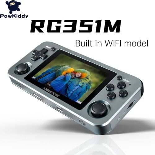New Powkiddy RG351M Retro Handheld Game Console Built in WiFI Double Player Battle Video Game Player For PS1 Chilren Game