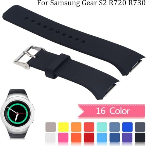 Band for Samsung Galaxy Gear S2 R720 R730 Strap Soft Silicone Wrist Bracelet For SM-R720 Replacement Smart Watch Accessories