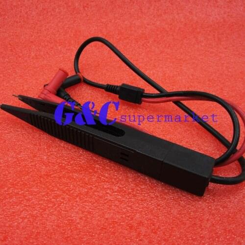 SMD Inductor Test Clip Probe Tweezers for Resistor Multimeter Capacitor