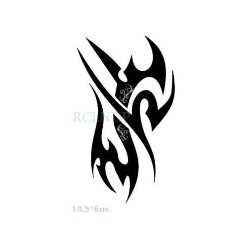 Waterproof Temporary Tattoo Sticker Totem Symbol Black Shadow Flash Tattoo Fake Tattoo For Fashion Art Sexy Man Woman