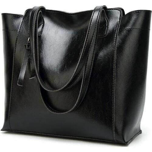 Handbag female 2019 new wave fashion wild shoulder bag retro bag large capacity leather handbag