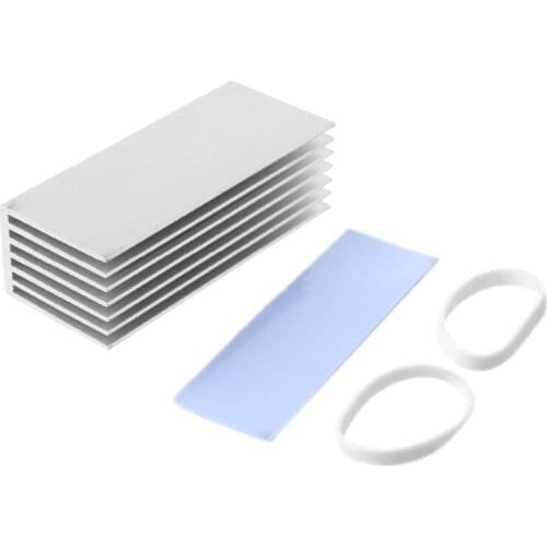 1Set Aluminum Heatsink Cooling Heat Thermal Pad Cooling Radiator Cooler For NVME M.2 NGFF SSD Solid State Hard Drive Disk C26