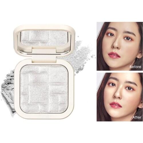 13g Natural Highlighter Powder Multi-Use Glitter Blends Easily Sheer Shiny Oil-control Bronzer Highlighter for Girl