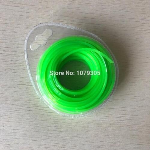 2.4mm*15Meters square Green Color Trimmer Line Brush Cutter Line